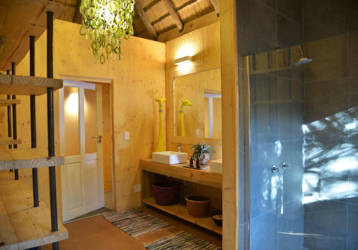 Treetop Chalet Indoor Shower Bathroom