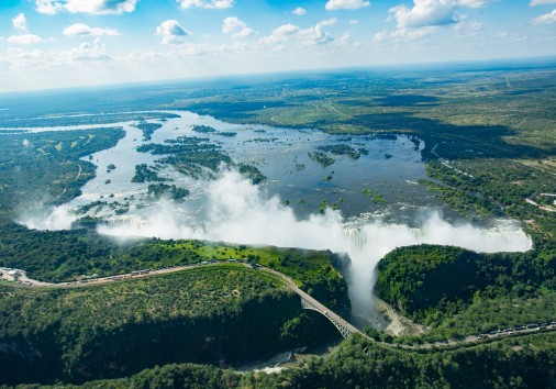 Aerial View Victoria Falls