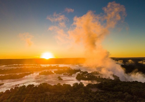 Victoria Falls At Sunrise