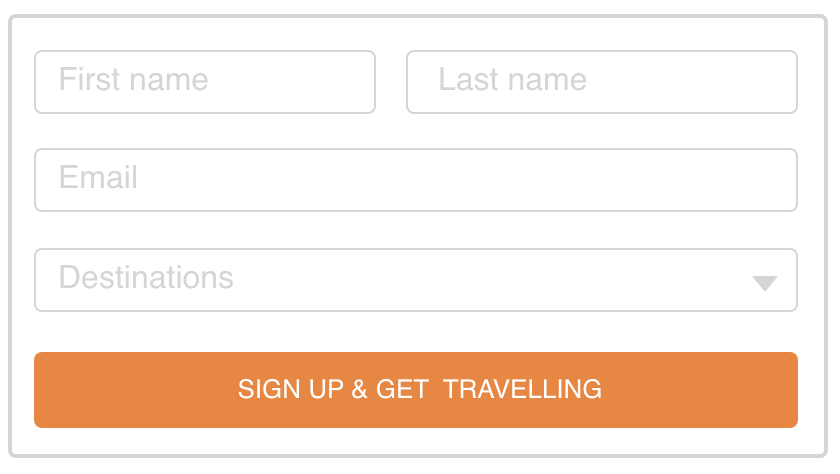 Signup for Great Safari Deals 1 form